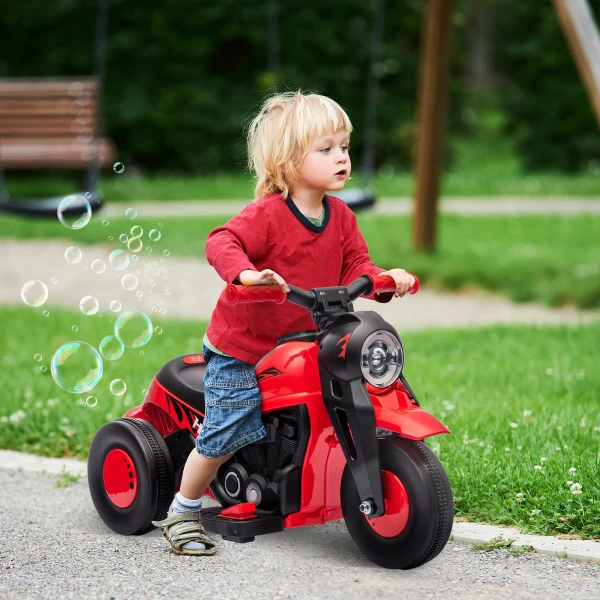 Aiyaplay kinder elektrische motorfiets, 6v kinderfiets met muziek, bellen 2,5 3 km/u, voor 2 5 jaar oude kinderen 2