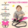 Aiyaplay sensorische draaistoel voor kinderen, vlinder vorm, bevordert balans en coördinatie, kunststof, metaal, roze 5