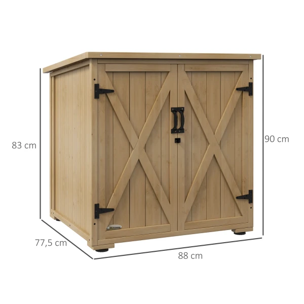 Buiten opbergbox tuinbox kussenbox, weerbestendig, asfaltdak, 77,5 cm x 88 cm x 90 cm, donkergrijs 4