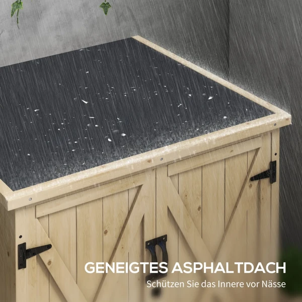 Buiten opbergbox tuinbox kussenbox, weerbestendig, asfaltdak, 77,5 cm x 88 cm x 90 cm, donkergrijs 6