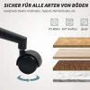 Bureaustoel met stoffen bekleding in fluweeloptiek, make up stoel met gebogen rugleuning, voor slaapkamer, woonkamer, beige 8