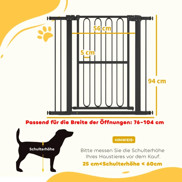 Deurbeschermingsrooster hond, 76 104 cm afscheidingsrooster zonder boren, traphekje 4