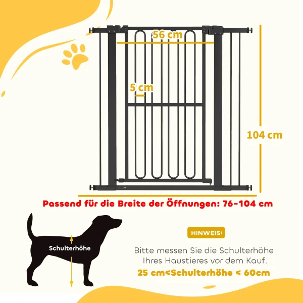 Deurbeschermingsrooster hond, 76 104 cm afscheidingsrooster zonder boren, traphekje 4