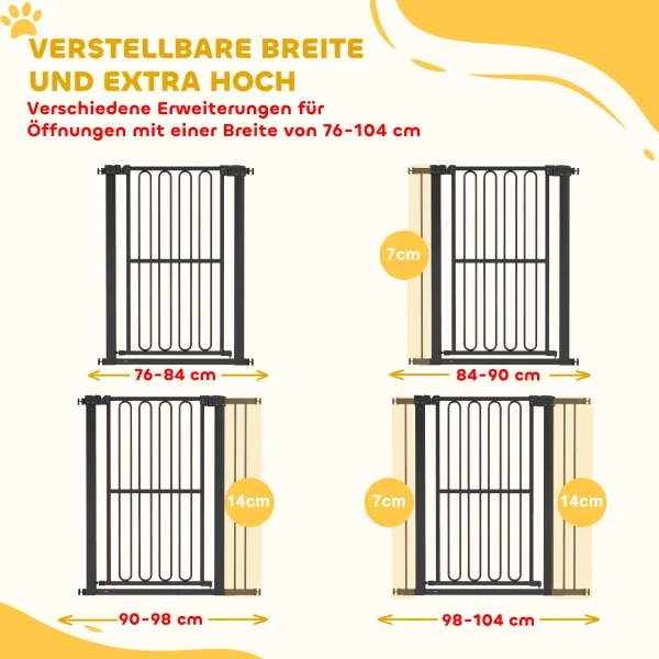 Deurbeschermingsrooster hond, 76 104 cm afscheidingsrooster zonder boren, traphekje 5