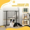 Deurbeschermingsrooster hond, 76 104 cm afscheidingsrooster zonder boren, traphekje 9