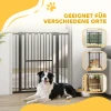 Deurbeschermingsrooster hond, 76 104 cm afscheidingsrooster zonder boren, traphekje 9