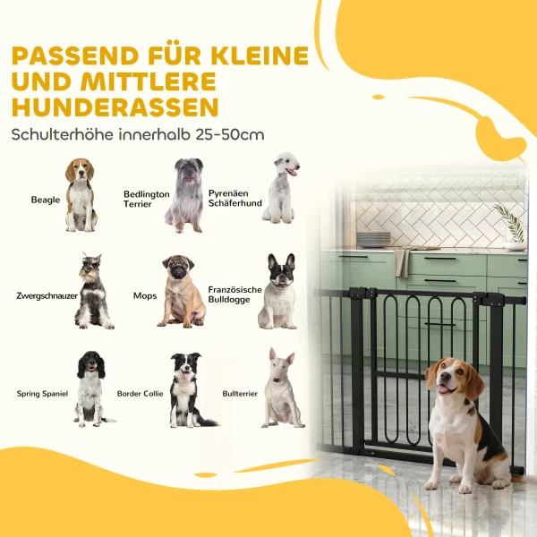 Deurbeveiligingshek voor honden, 76 104 cm afscheidingshek zonder boren, traphek 10