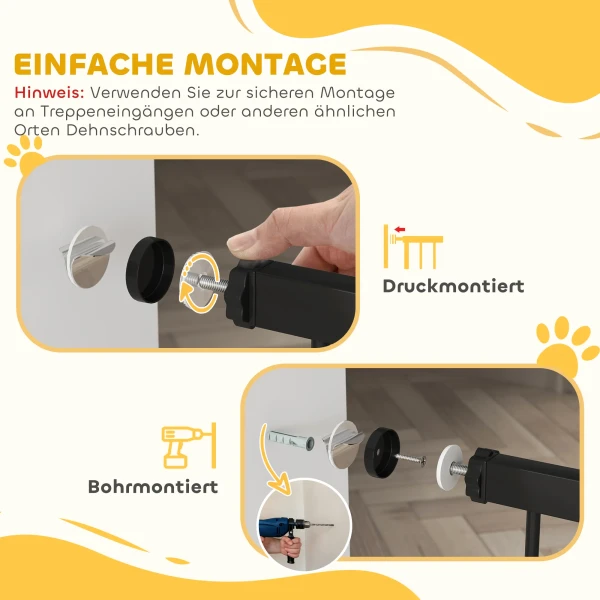 Deurbeveiligingshek voor honden, 76 104 cm afscheidingshek zonder boren, traphek 6