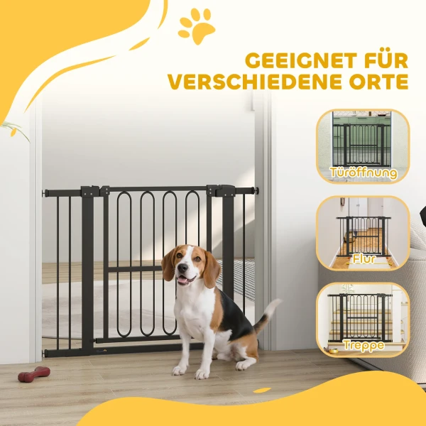 Deurbeveiligingshek voor honden, 76 104 cm afscheidingshek zonder boren, traphek 9