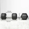 Dumbbells met gekartelde handgreep, korte halter van gietijzer, 2 x 12,5 kg voor thuis, sportschool, krachttraining 4