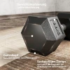 Dumbbells met gekartelde handgreep, korte halter van gietijzer, 2 x 12,5 kg voor thuis, sportschool, krachttraining 5