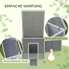 Eendenhok, eendenhuis met zijdeur, ventilatiegaten, pluimveestal kippenhuis gemaakt van sparrenhout, ganzenstal, kippenhok met waterdicht asfaltdak, 63 x 82 x 76 cm, lichtgrijs 5
