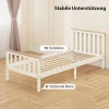 Eenpersoonsbedframe, houten bedframe, onderste opbergruimte, natuurhout, wit 6