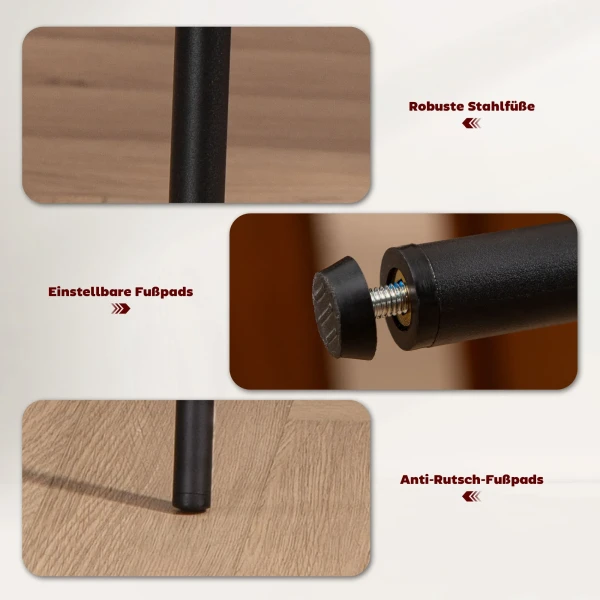 Eetkamerstoel, corduroy bekleding, schaalvorm, metalen poten, voetkussen, grijs 7