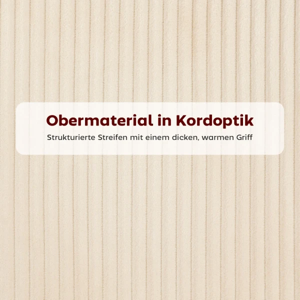 Eetkamerstoel, corduroy bekleding, schaalvorm, metalen poten, voetkussens, beige 6