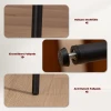 Eetkamerstoel, corduroy bekleding, schaalvorm, metalen poten, voetkussens, beige 7