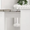 Eettafel, klaptafel, uitschuifbare keukentafel, eetkamertafel, spaanplaat, 60 180 x 85 x 75 cm, wit 9