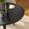 Eettafel voor 2 personen, ronde tafelblad Ø80 cm, mdf en staal, antislip, zwart, 75h cm 10