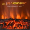 Elektrische haard met verwarming, 1800 w elektrische haard met led vlam effect 6