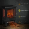 Elektrische haard met verwarming, 1800 w elektrische haard met led vlam effect 8