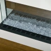 Elektrische haard, wandhaard met verwarming 2000 w, led 3d vlam effect, kristallen, in 11 kleuren met 3 helderheidsniveaus, elektrische haard met afstandsbediening, timer, wandmontage, wit 10