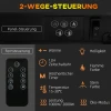 Elektrische haard, wandhaard met verwarming 2000 w, led 3d vlam effect, kristallen, in 11 kleuren met 3 helderheidsniveaus, elektrische haard met afstandsbediening, timer, wandmontage, wit 6