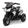 Elektrische kinder motorfiets, lichtjes & geluiden, 3 km/u, oplaadbaar, kunststof & metaal, zwart/wit 1
