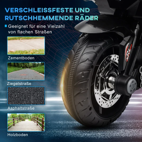 Elektrische kindermotor, lichtjes & geluiden, 3 km/u, oplaadbaar, kunststof & metaal, blauw/wit 7