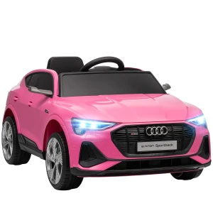 Elektrische kinderwagen 12v elektrisch voertuig audi e tron elektrische auto met afstandsbediening, veiligheidsgordel, voor 3 5 jaar 1