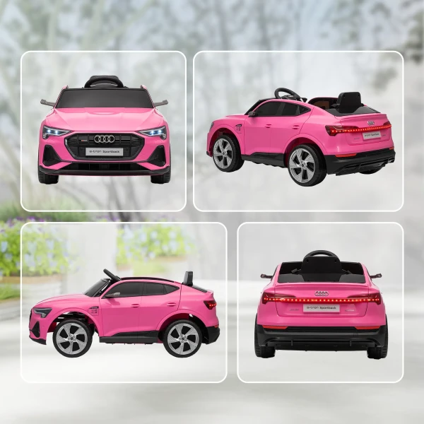 Elektrische kinderwagen 12v elektrisch voertuig audi e tron elektrische auto met afstandsbediening, veiligheidsgordel, voor 3 5 jaar 10