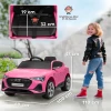 Elektrische kinderwagen 12v elektrisch voertuig audi e tron elektrische auto met afstandsbediening, veiligheidsgordel, voor 3 5 jaar 4