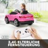 Elektrische kinderwagen 12v elektrisch voertuig audi e tron elektrische auto met afstandsbediening, veiligheidsgordel, voor 3 5 jaar 6