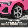 Elektrische kinderwagen 12v elektrisch voertuig audi e tron elektrische auto met afstandsbediening, veiligheidsgordel, voor 3 5 jaar 9