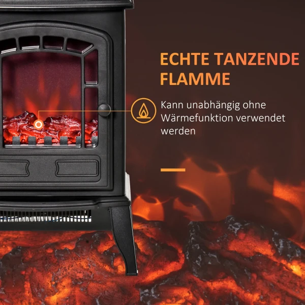 Elektrische vloerhaard, 2 verwarmingsstanden, realistisch vlam effect, veelzijdig 5