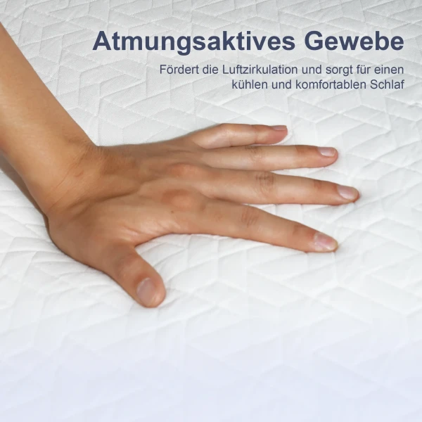 Ergonomische matras, geheugenschuim, 7 zone ondersteuning, pocketveren 8
