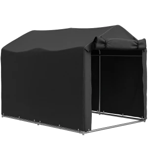 Garage tent, waterdicht garage tent met deur, uv bestendig 220 x 157 x 165 cm zwart 1