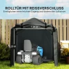Garage tent, waterdicht garage tent met deur, uv bestendig 220 x 157 x 165 cm zwart 7