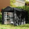 Garage tent, waterdicht garage tent met deur, uv bestendig 220 x 157 x 165 cm zwart 8