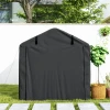Garage tent, waterdicht garage tent met deur, uv bestendig 220 x 157 x 165 cm zwart 9