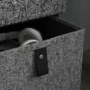 Gestoffeerde schoenenbank, 6 schoenenvakken, mdf frame, linnenlook, grijs 9