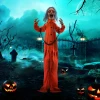 Gevangene geest, halloween decoratie, griezelige geluiden, rode ogen, beweegbaar, oranje 2