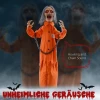 Gevangene geest, halloween decoratie, griezelige geluiden, rode ogen, beweegbaar, oranje 5