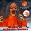 Gevangene geest, halloween decoratie, griezelige geluiden, rode ogen, beweegbaar, oranje 7