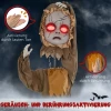 Griezel pop halloween decoratie, beweegbaar hoofd, rode ogen, batterij aangedreven 7