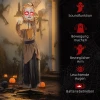 Griezel pop halloween decoratie, beweegbaar hoofd, rode ogen, batterij aangedreven 8