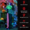 Griezelige clown halloween decoratie, beweegbaar, lachfunctie, roze+paars 8