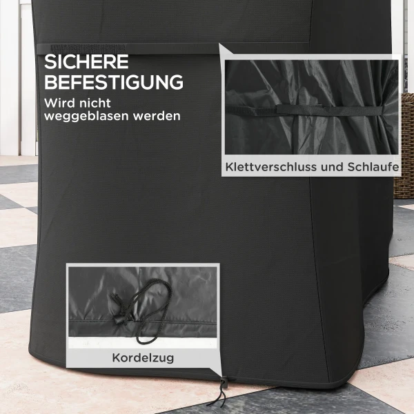 Grillhoes beschermhoes voor grill, weerbestendig, 147 x 61 x 120cm, zwart 6