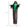 Groen monster, halloween decoratie, griezelige geluidseffecten, rode ogen, beweegbaar, 183 cm 4
