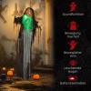 Groen monster, halloween decoratie, griezelige geluidseffecten, rode ogen, beweegbaar, 183 cm 8