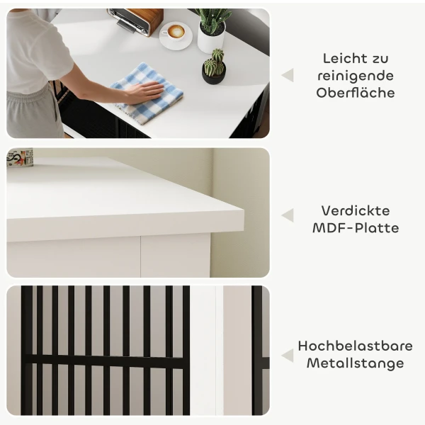 Grote hondenbox, eenvoudige toegang, afsluitbaar, draaibare komhouder, voor kleine en grote honden, wit 7